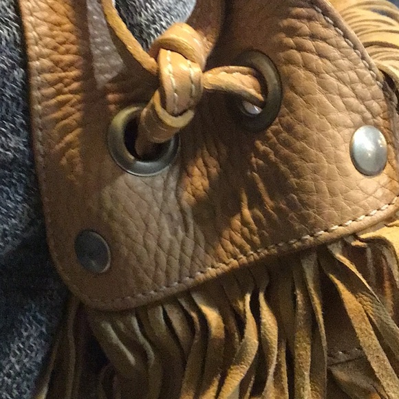 Vintage HOGAN SUEDE FRINGE-TRIMMED BAG - Picture 5 of 13